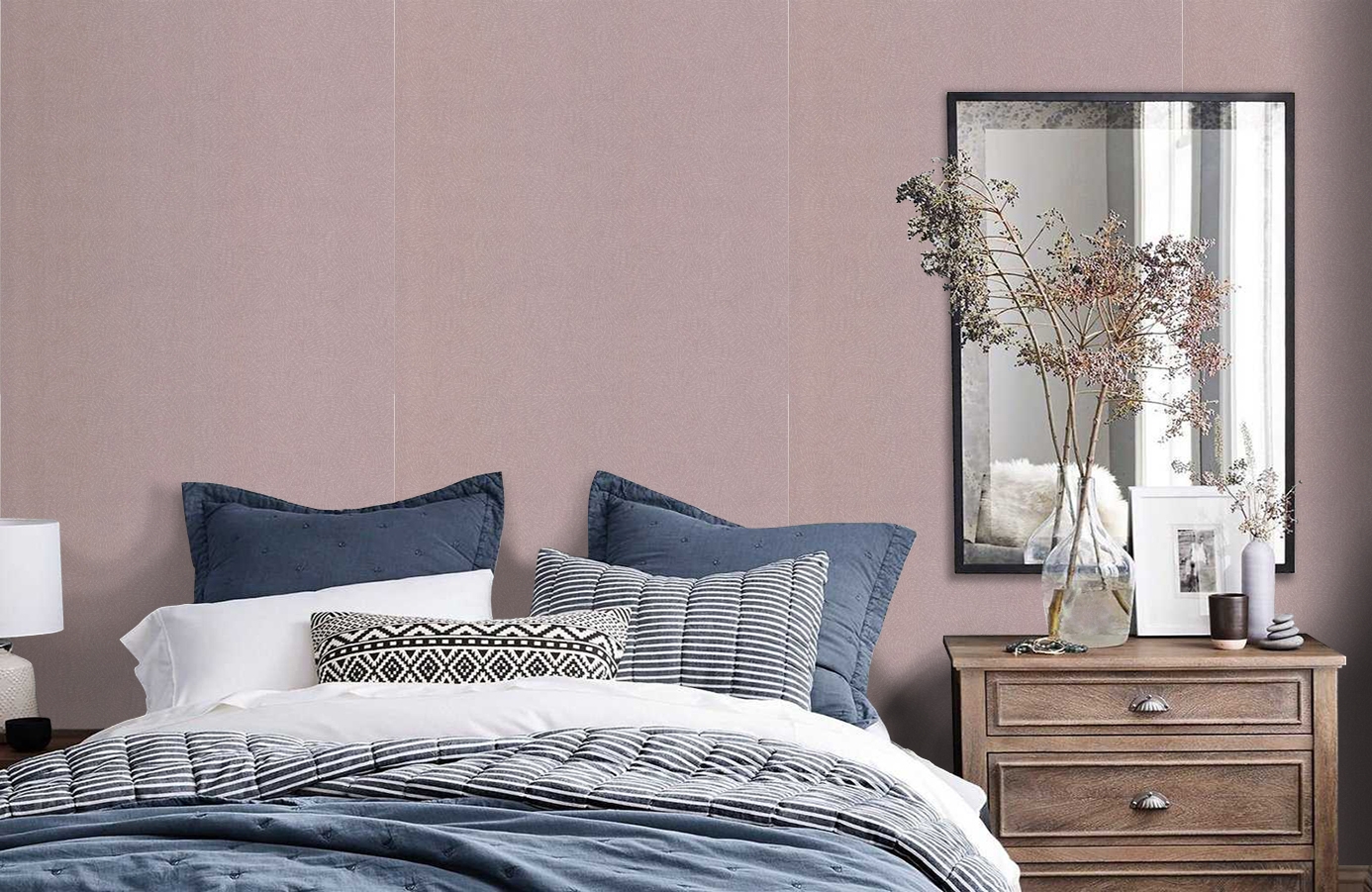 Обои 02552-62 фото в интерьере спальни