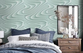 Обои 10270-05 фото в интерьере спальни превью