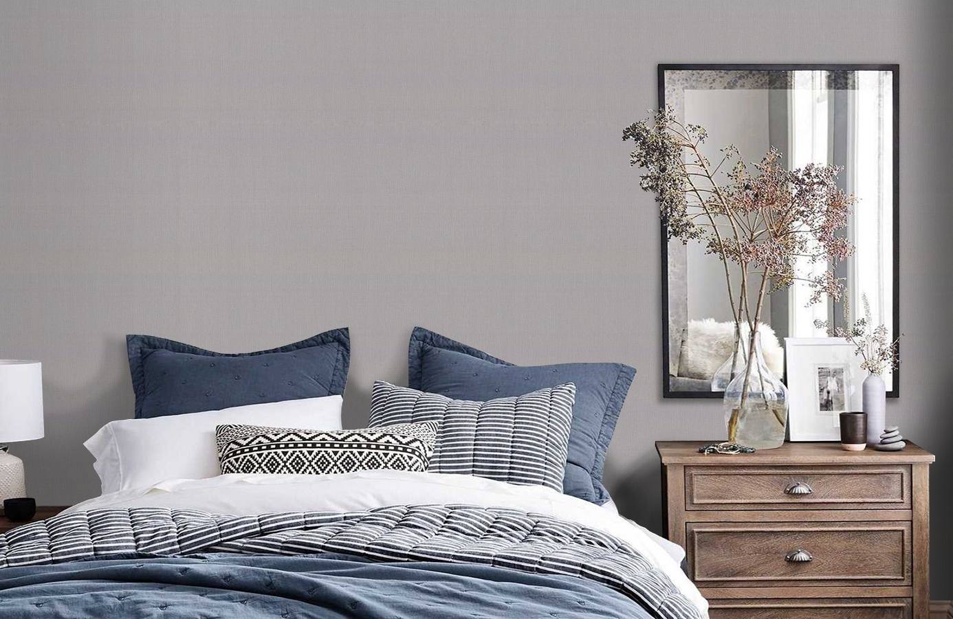 Обои 10276-07 фото в интерьере спальни