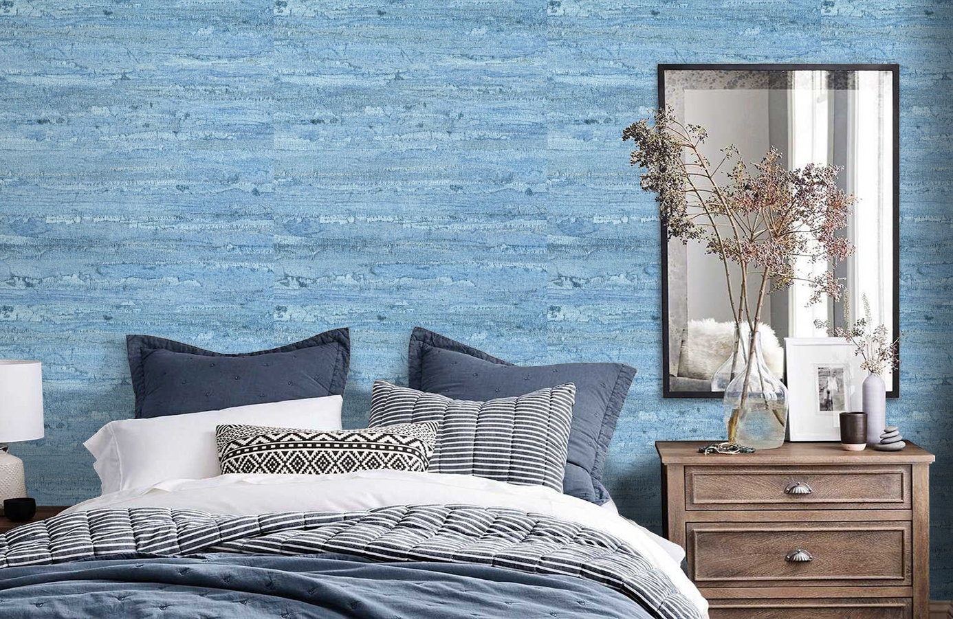 Обои 10355-07 фото в интерьере спальни Обои 10355-07 фото в интерьере спальни