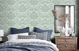 Обои 13519-22 фото в интерьере спальни превью