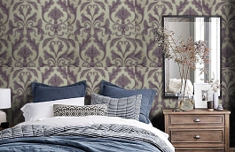 Обои 2264-32 фото в интерьере спальни превью