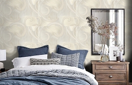 Обои 8001-01 фото в интерьере спальни превью