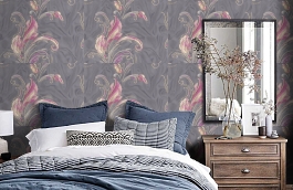 Обои 8003-11 фото в интерьере спальни превью