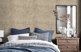 Обои 8007-05 фото в интерьере спальни превью