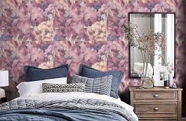 Обои 8009-06 фото в интерьере спальни превью