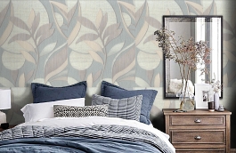 Обои 8025-03 фото в интерьере спальни превью