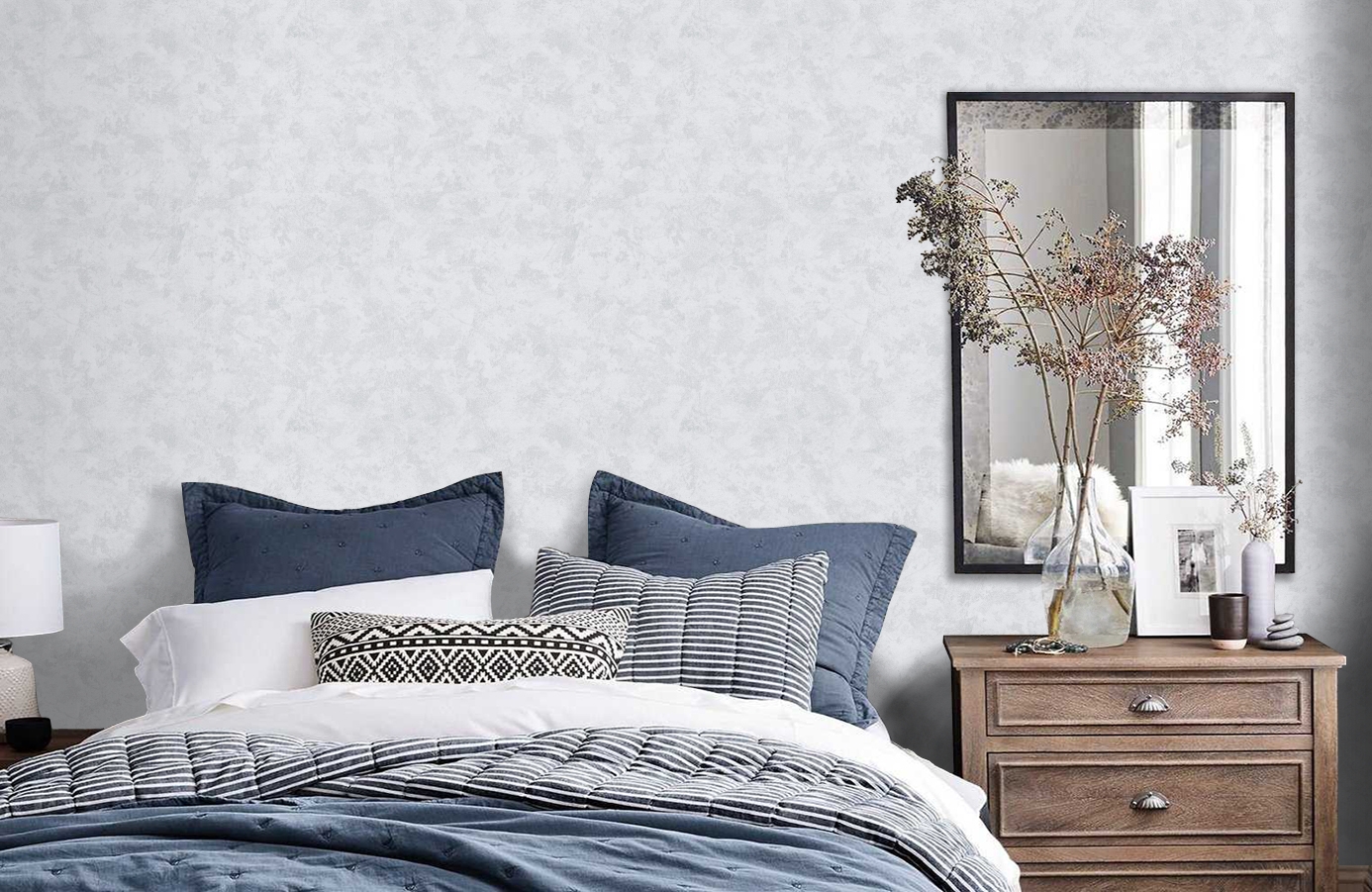 Обои 8036-11 фото в интерьере спальни