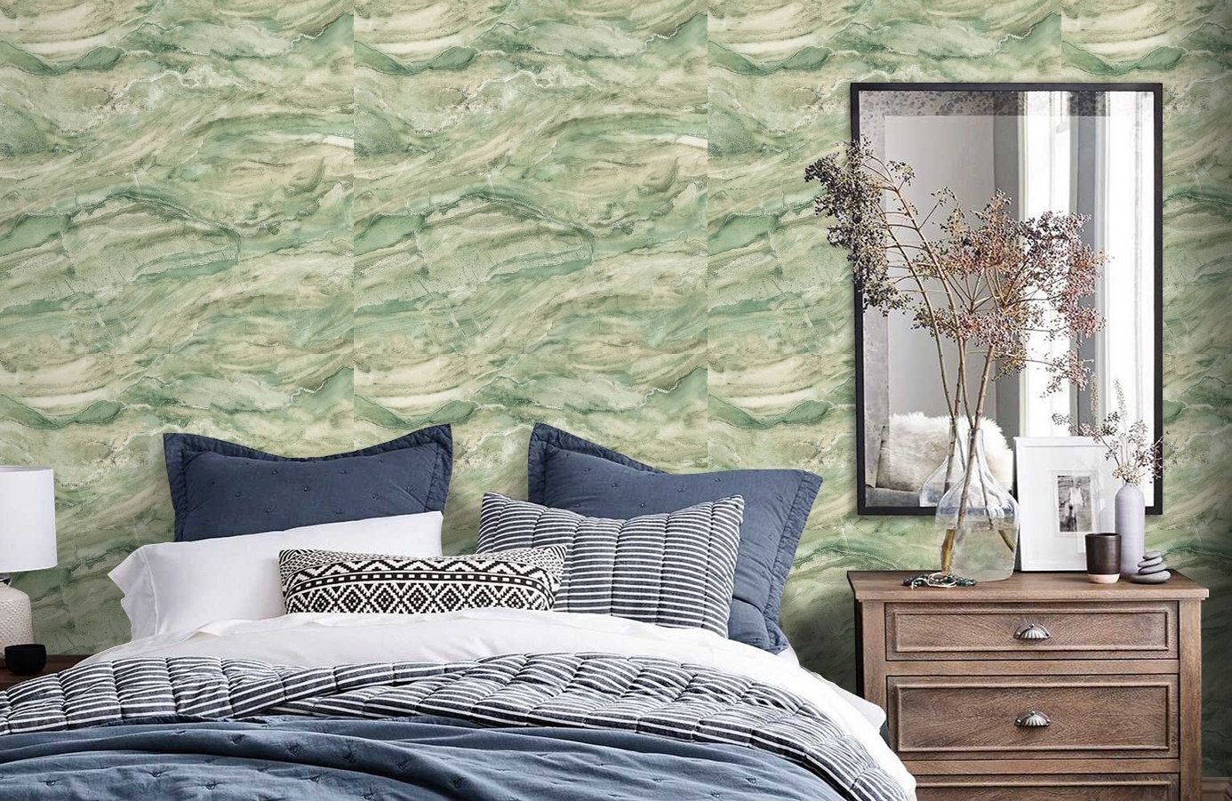 Обои 18314 фото в интерьере спальни