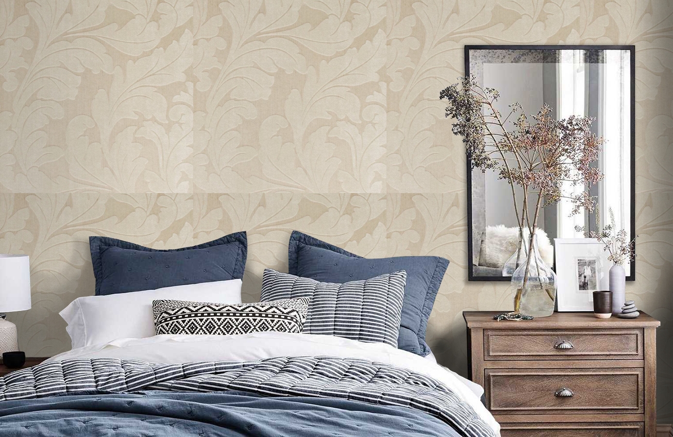 Обои 195001 фото в интерьере спальни