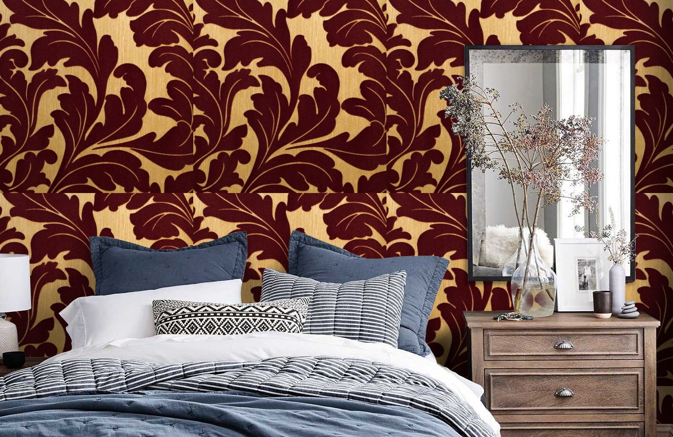 Обои 195002 фото в интерьере спальни Обои 195002 фото в интерьере спальни