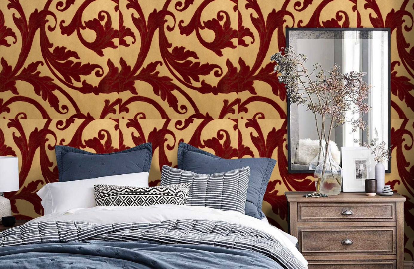 Обои 195008 фото в интерьере спальни