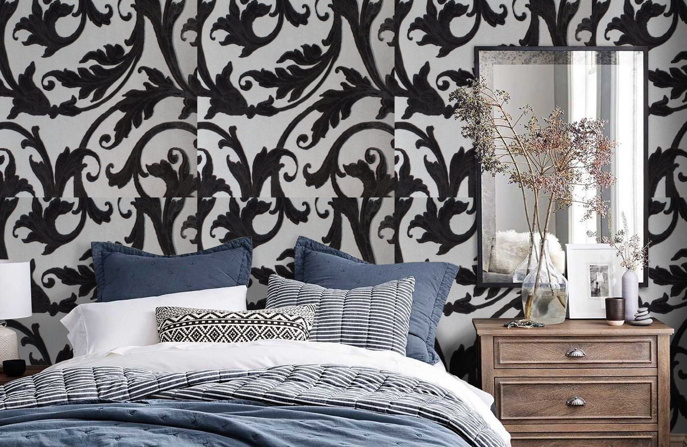 Обои 195010 фото в интерьере спальни Обои 195010 фото в интерьере спальни