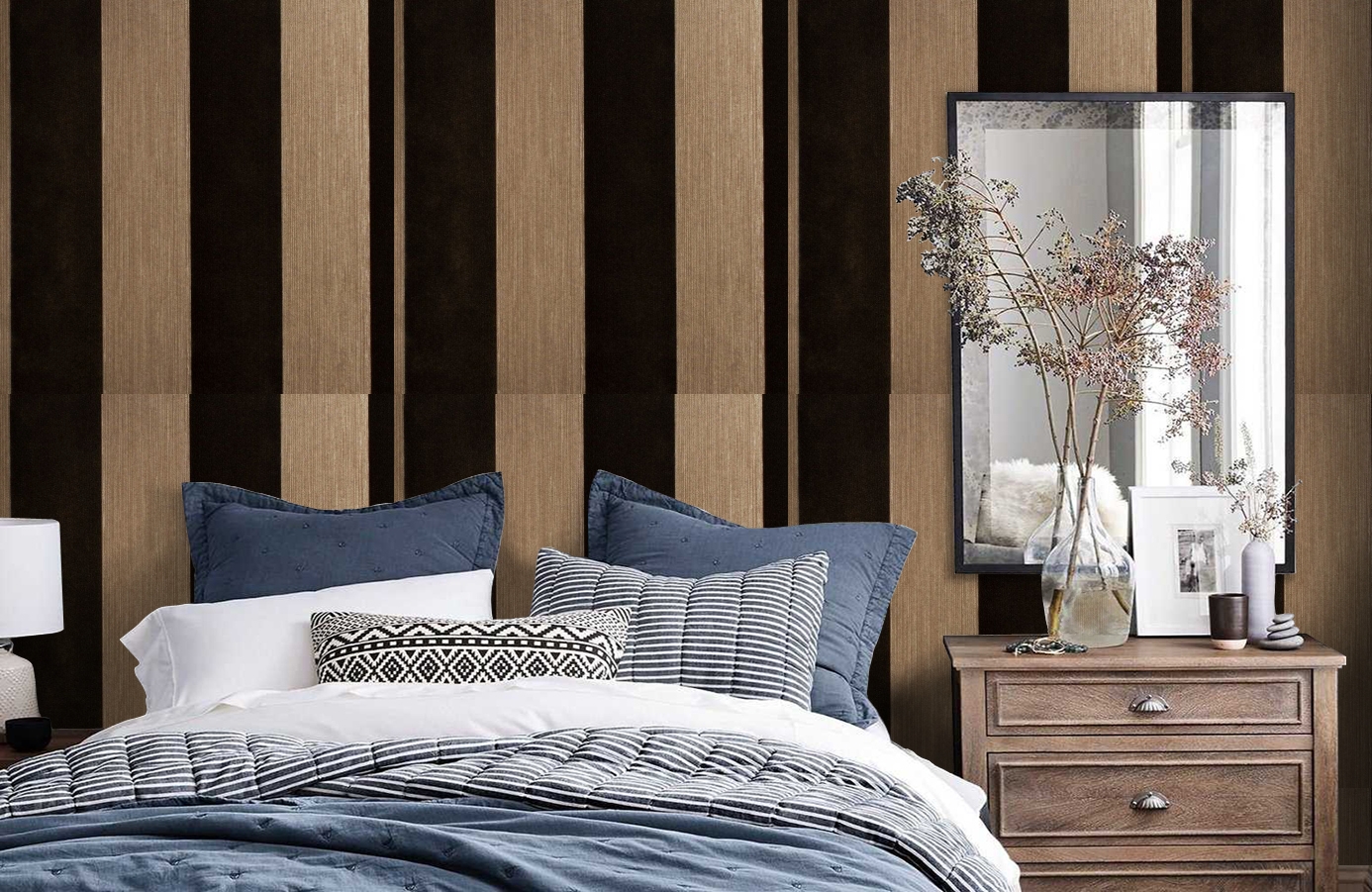 Обои 195017 фото в интерьере спальни