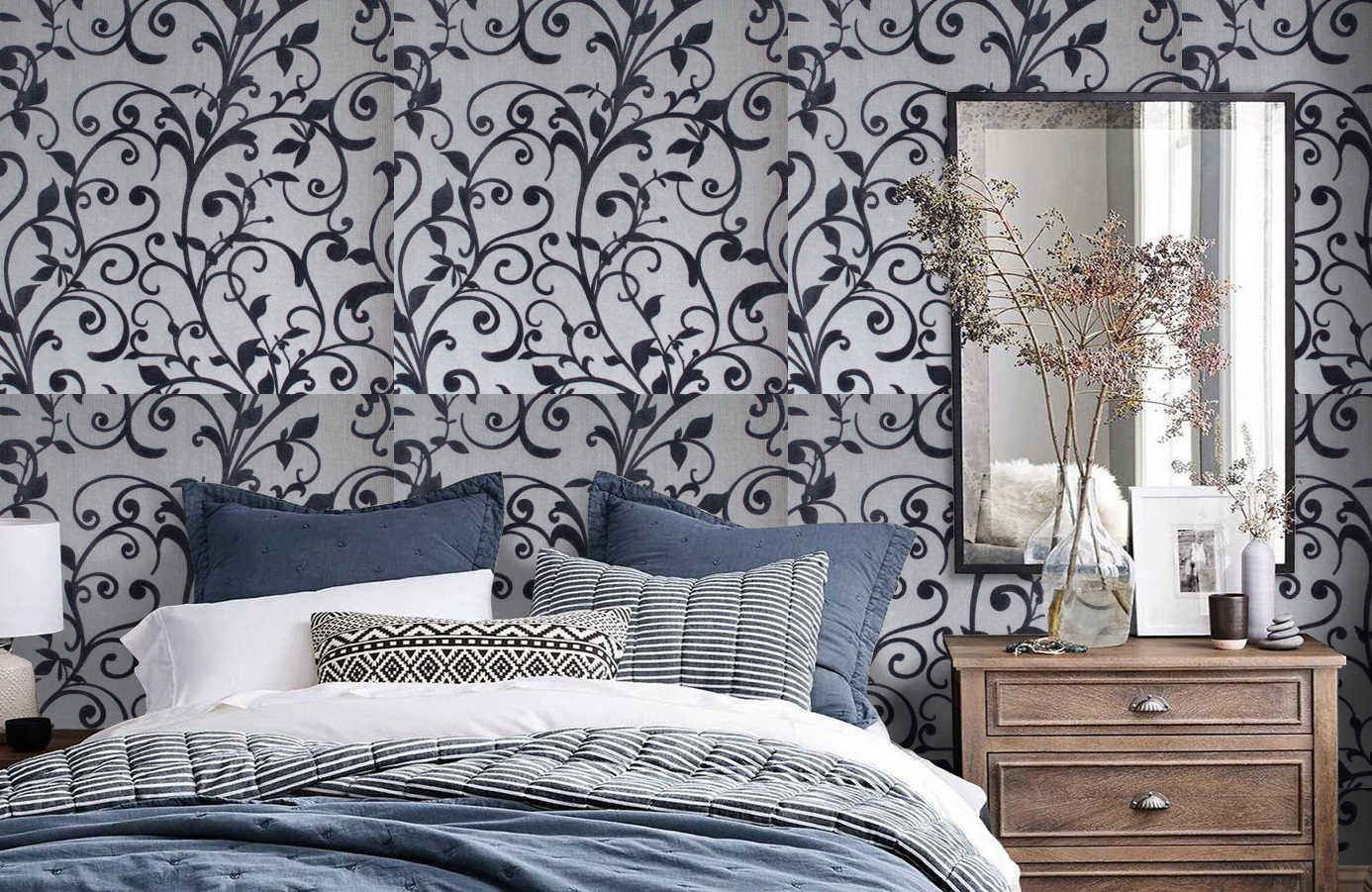 Обои 195025 фото в интерьере спальни