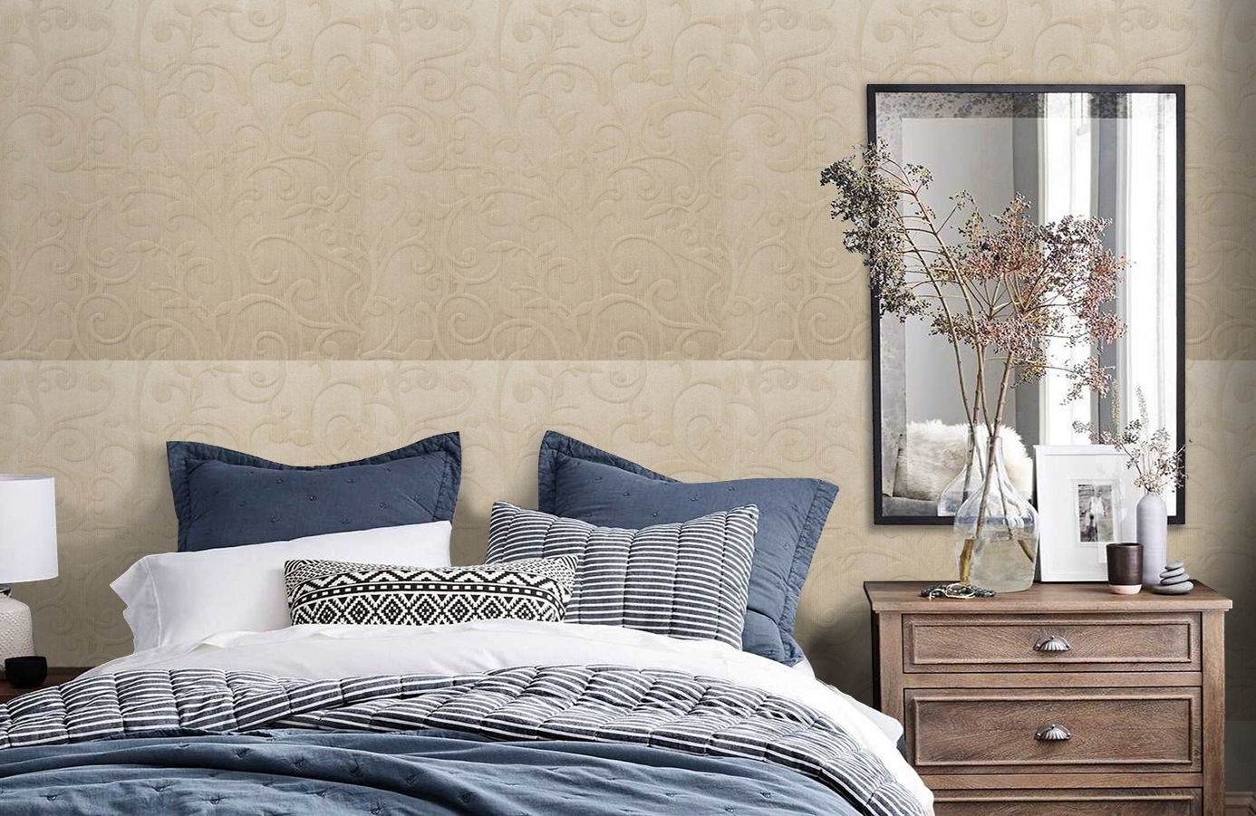 Обои 195026 фото в интерьере спальни