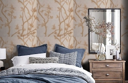 Обои 90100-3 фото в интерьере спальни превью