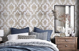 Обои HL030703 фото в интерьере спальни превью