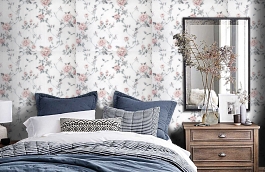 Обои HL030903 фото в интерьере спальни превью