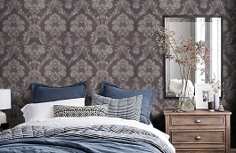 Обои HL0601 фото в интерьере спальни превью