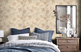 Обои HL0701 фото в интерьере спальни превью