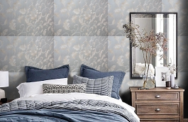 Обои HL0805 фото в интерьере спальни превью