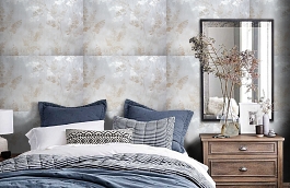 Обои HL1002 фото в интерьере спальни превью