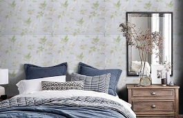 Обои HL1301 фото в интерьере спальни превью