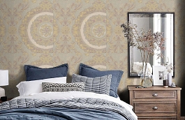 Обои MI10107 фото в интерьере спальни превью