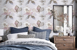 Обои PS20001 фото в интерьере спальни превью