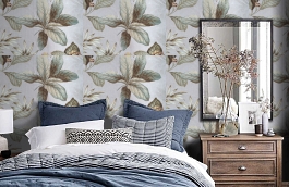 Обои PS20002 фото в интерьере спальни превью