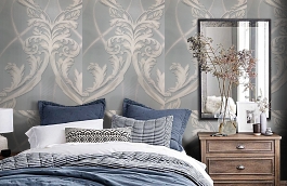 Обои 46-135-03 фото в интерьере спальни превью