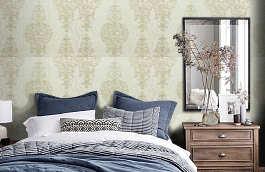 Обои 890-04 фото в интерьере спальни превью