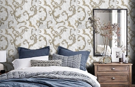 Обои 903-10 фото в интерьере спальни превью