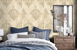 Обои 11500-02 фото в интерьере спальни превью