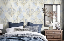 Обои 11500-04 фото в интерьере спальни превью