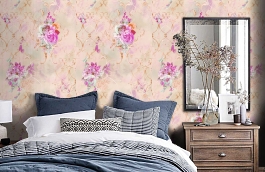 Обои 11700-03 фото в интерьере спальни превью