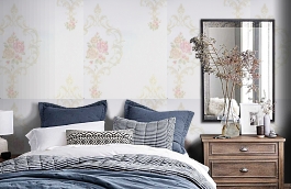 Обои 71007-1 фото в интерьере спальни превью