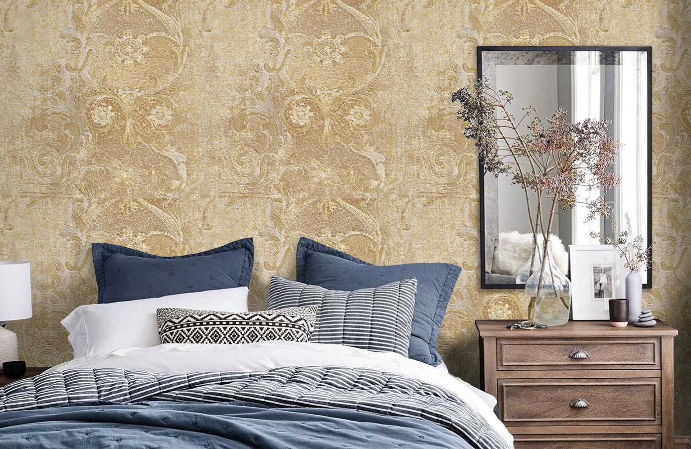 Обои 82034 фото в интерьере спальни