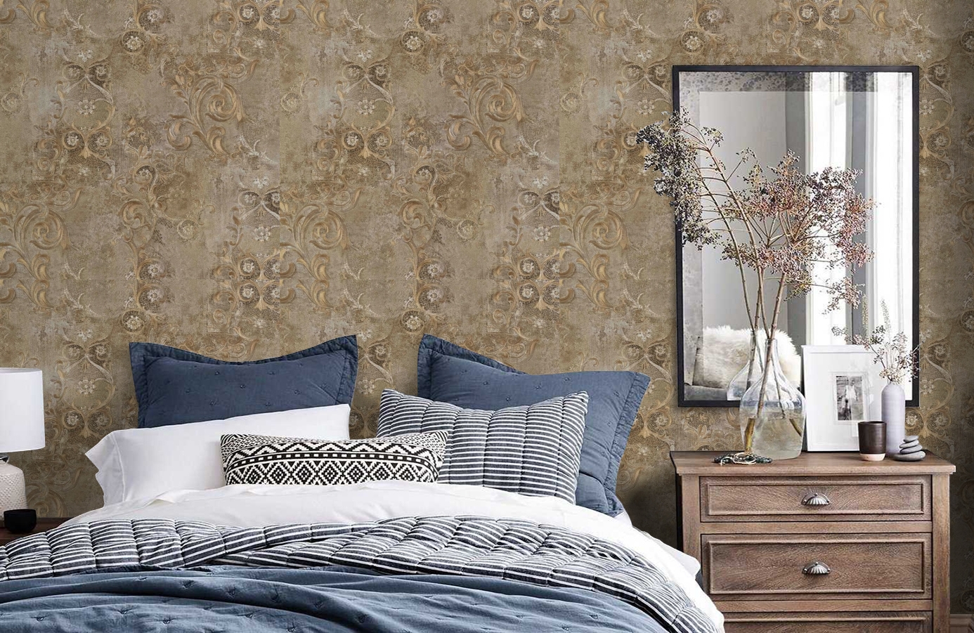 Обои 82122 фото в интерьере спальни