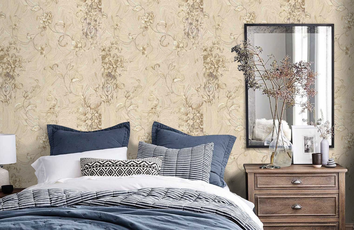 Обои 84008 фото в интерьере спальни