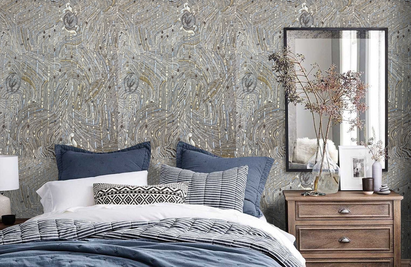 Обои 84024 фото в интерьере спальни