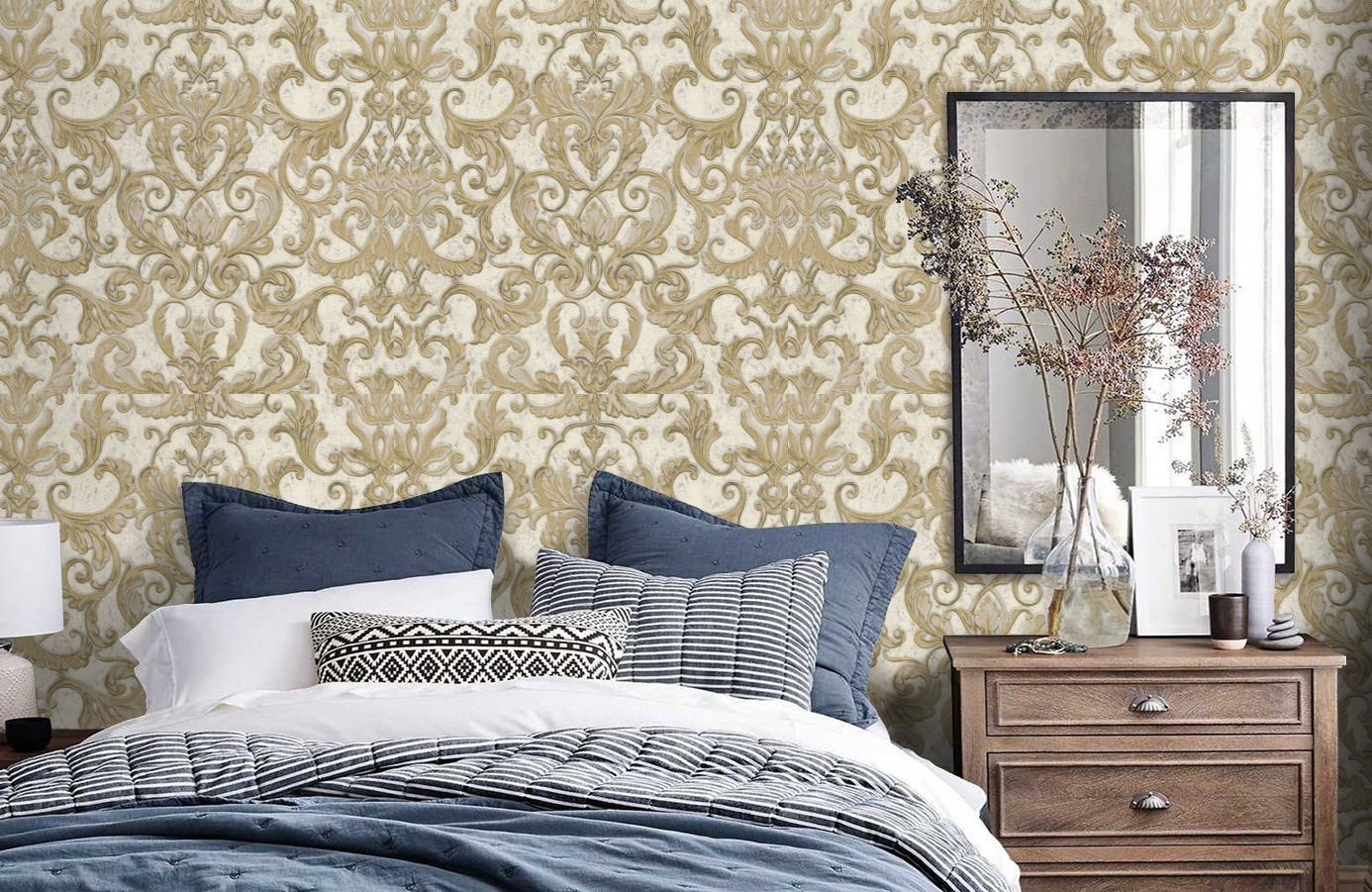 Обои 85007 фото в интерьере спальни