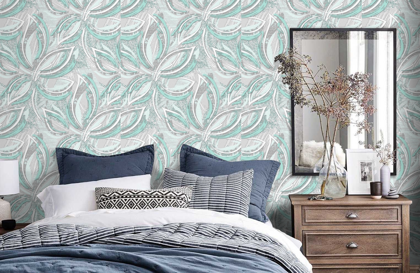 Обои 888863 фото в интерьере спальни