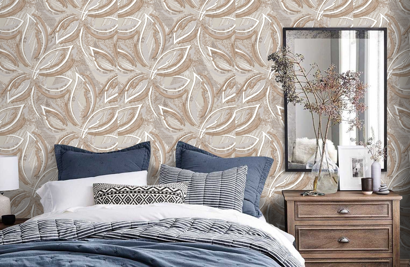 Обои 888866 фото в интерьере спальни