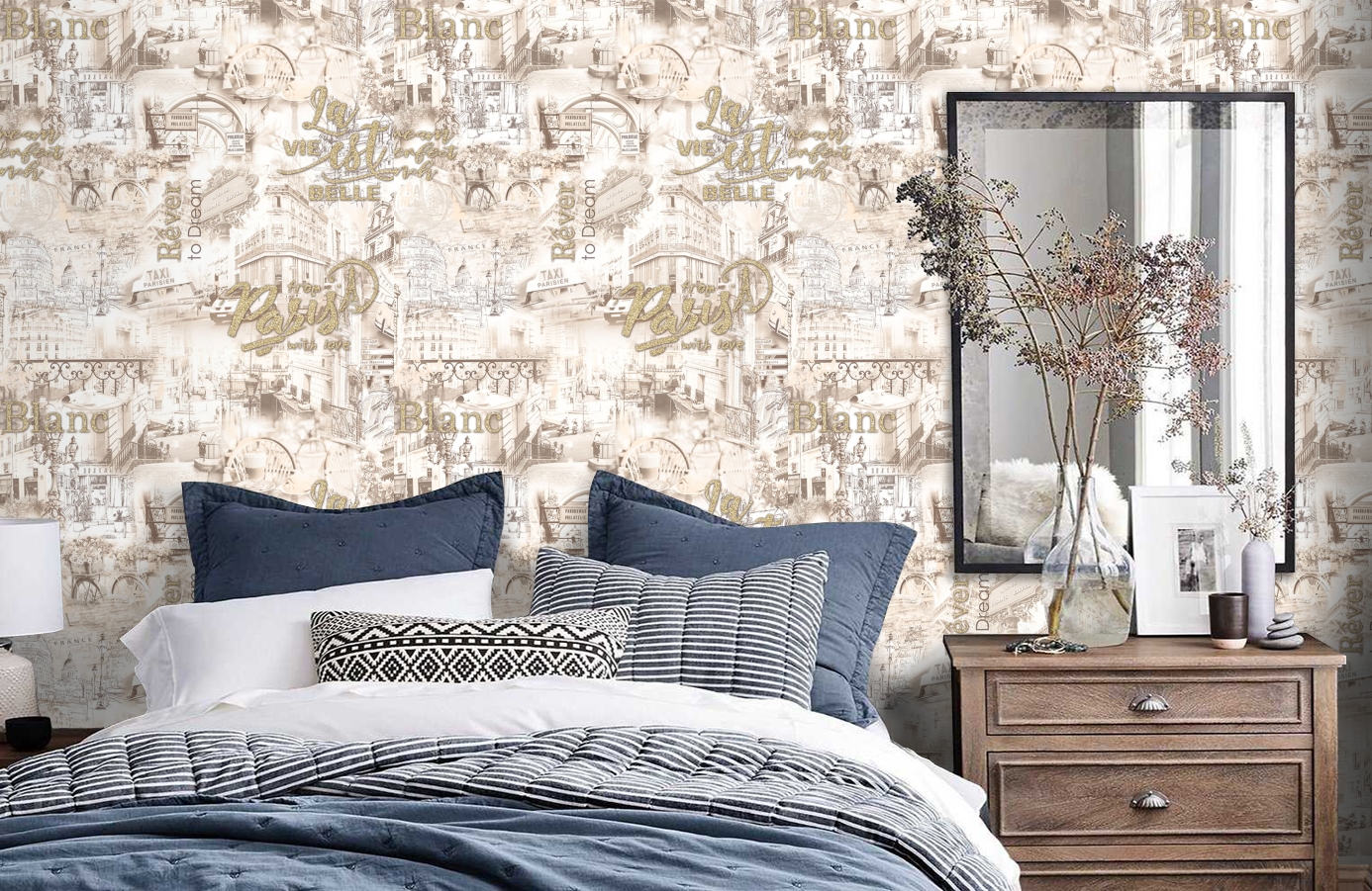 Обои 889432 фото в интерьере спальни