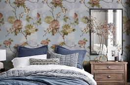 Обои M77101 фото в интерьере спальни превью