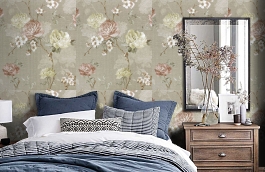 Обои M77102 фото в интерьере спальни превью