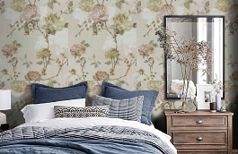 Обои M77103 фото в интерьере спальни превью