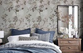 Обои M77104 фото в интерьере спальни превью